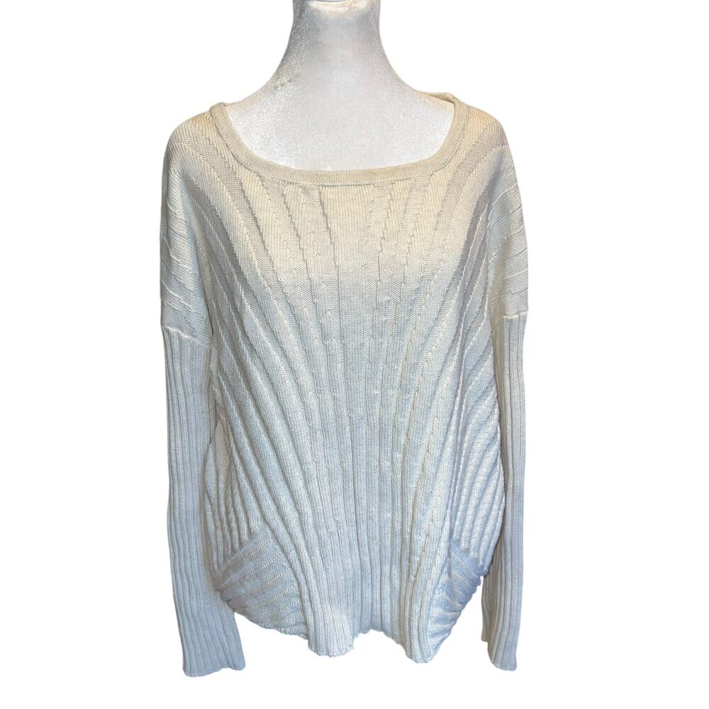 Indigenous Organic Cotton Super Soft Sweater ivory women’s Size XL